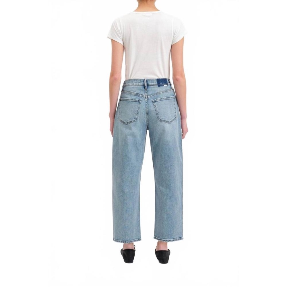 DAZE Jeans Size 30 Barrel Leg High Rise Light Wash Denim Statement - Picture 3 of 12